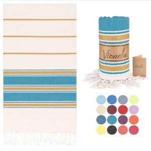 Turkish Cotton Beach Towel - Oversized 100% Natural & Organic Dye